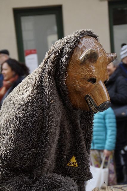 Dressing up as a bear in Romania on New Year's Eve